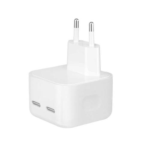 PD 50W Dual USB-C / Type-C Ports Power Adapter Compatible with Iphone