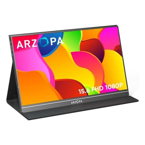 Arzopa - 15.6" Full HD 1080P IPS Screen - Portable Monitor with Smart Cover