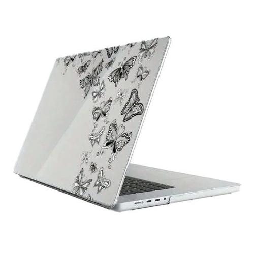 Butterfly Group Pattern Print for MacBook Air M2 2022 - Black
