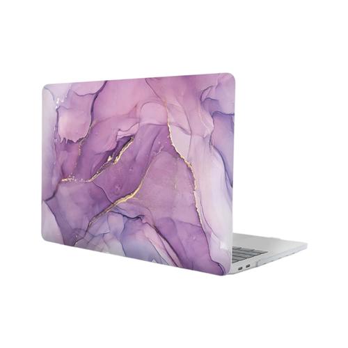 Marble Aesthetic Printed Protective Case For MacBook Air M2 2022 - Purple