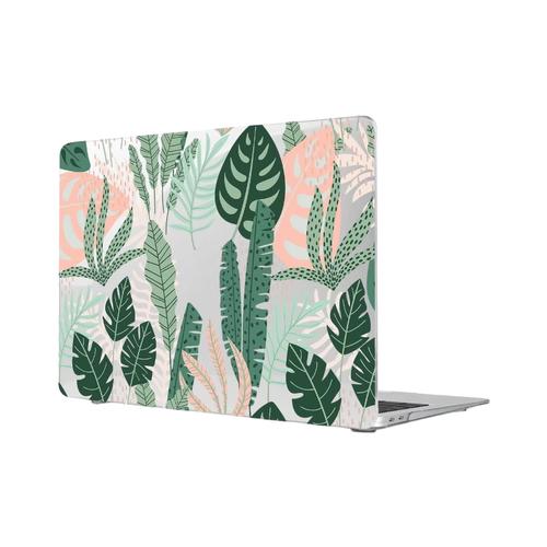 Plant Themed Protective Case For MacBook Air M2 2022 - Green & Peach