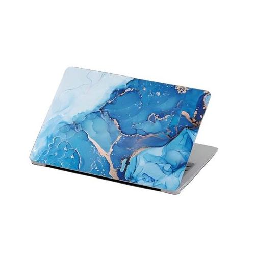 Colored Marble Pattern Protective Cover for MacBook Air M2 2022 - Blue