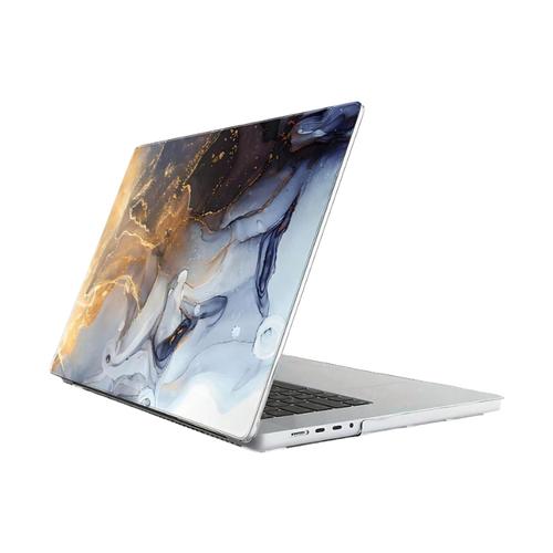 Marble Aesthetic Protective Cover For MacBook Air M2 2022 - Blue & Gold