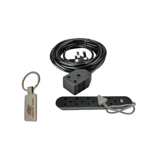 10M Extension Cord & 5 Way Multiplug With TIT Keychain