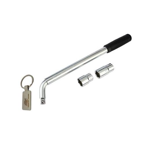 Telescopic L Type Wheel Spanner Rubber Grip With TIT Keychain