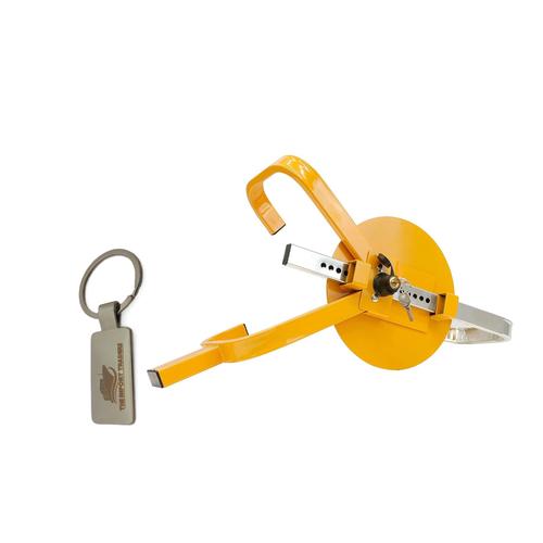 Anti-Theft Heavy Duty Wheel Clamp With TIT Keychain
